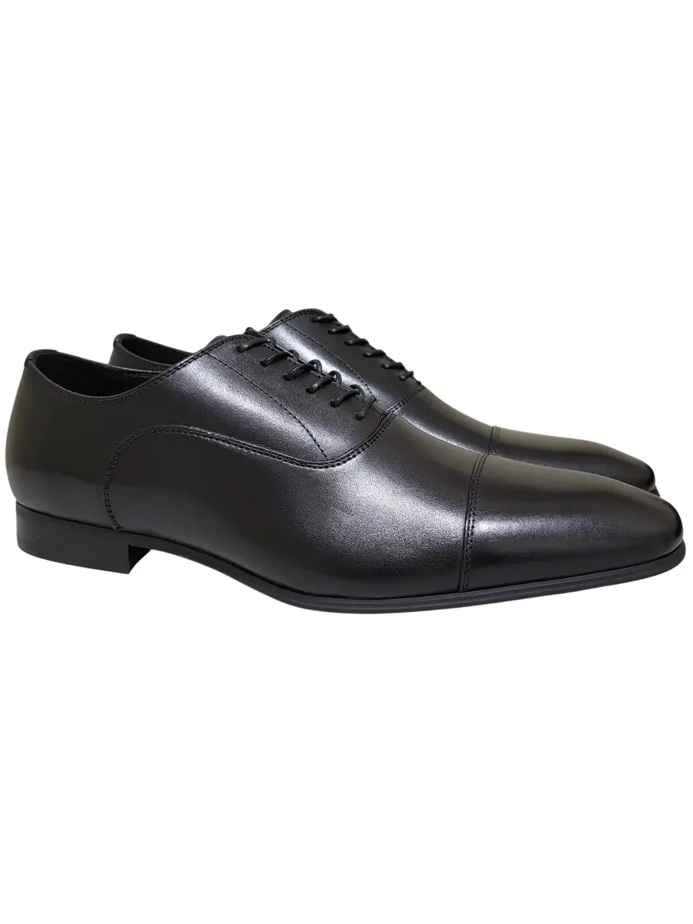 INC INTL Concepts Men Silas Cap Toe Dress Oxfords Size US 12M Black Leather